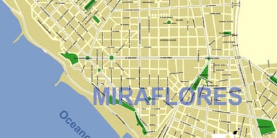 Карта на miraflores в Лима, Перу